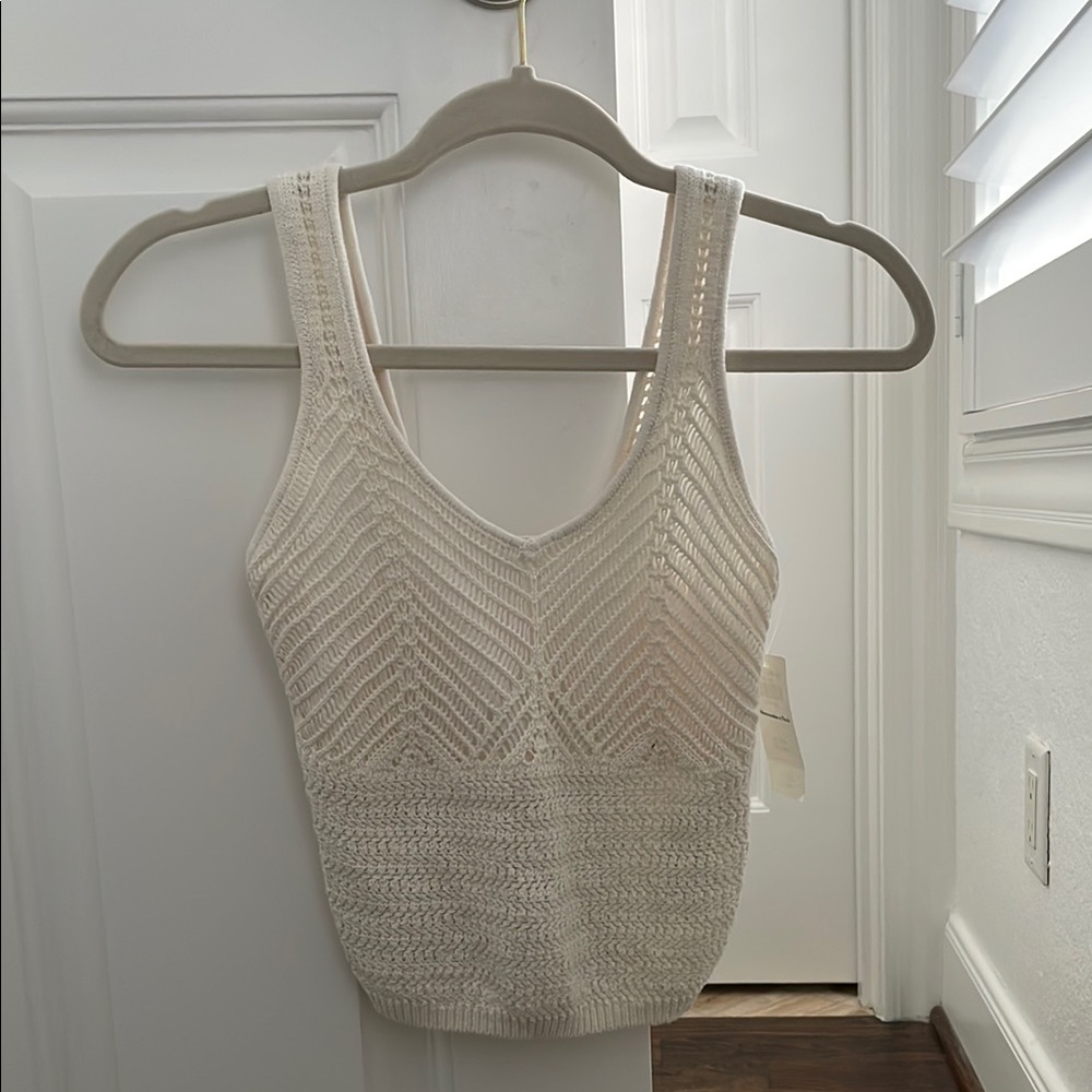 Abercrombie & Fitch Cream Crochet Crop Top